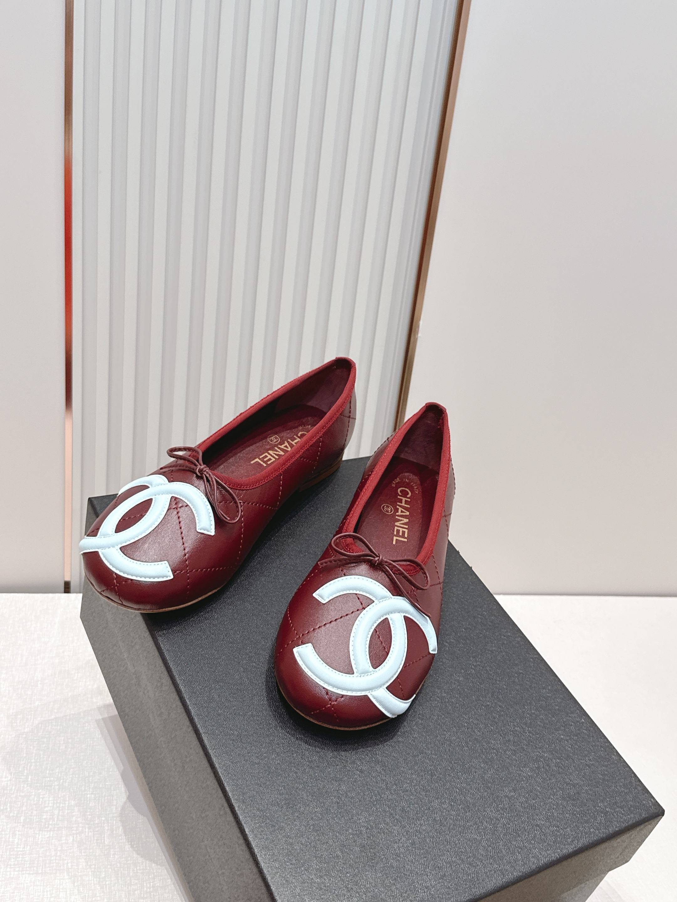 CC 2026 Cambon Ballet Flat Quilted Calfskin