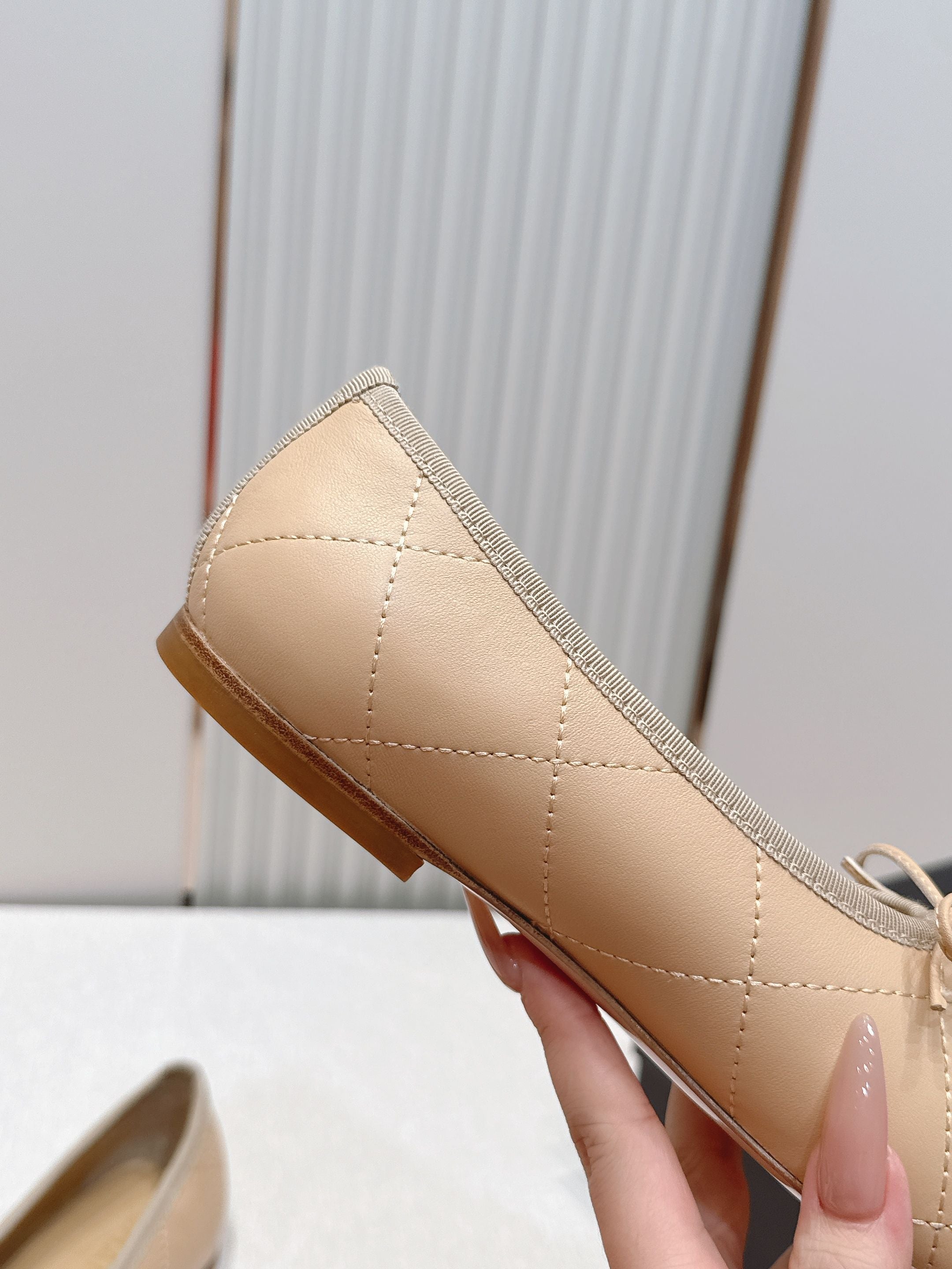 CC 2026 Cambon Ballet Flat Quilted Calfskin