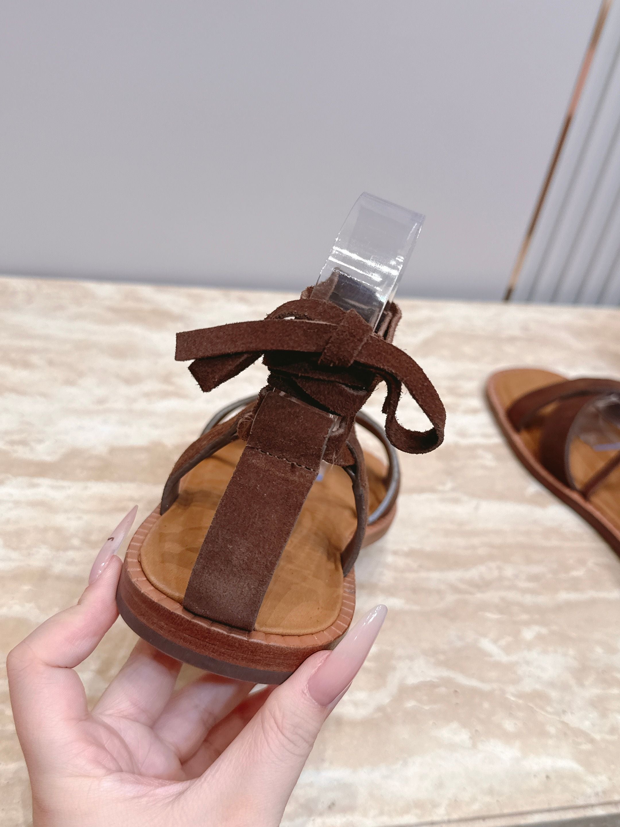 Miumiu 2026 Newest Back-Strap Sandals Suede 933387