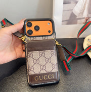 Gucci Crossbody Phone Case With Monogram Pattern 393868