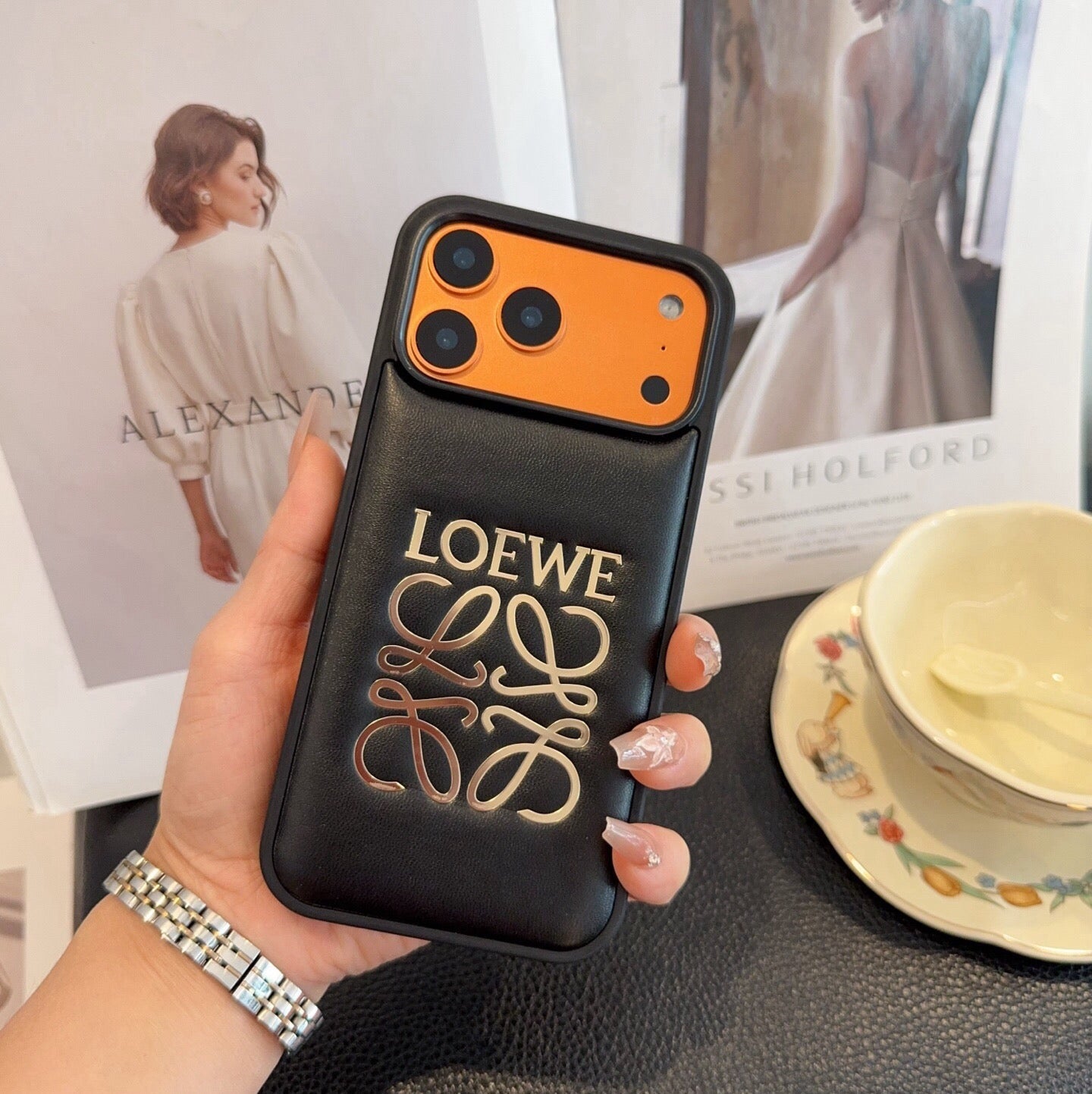 Loewe Phone Case with Big Logo 393900