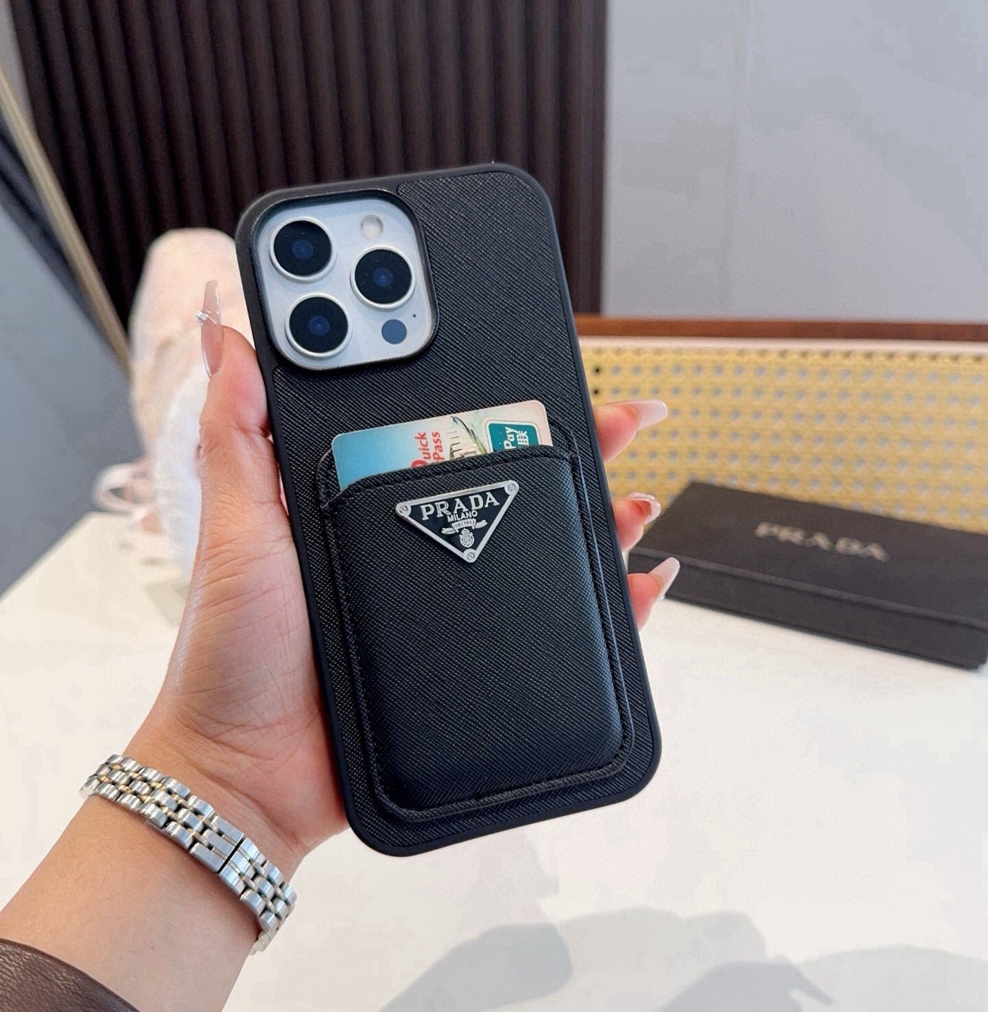 Prada 2-in-1 Sim Card Slot Phone Case 395084