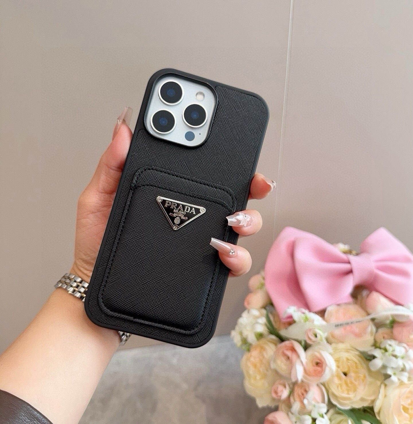 Prada 2-in-1 Sim Card Slot Phone Case 395084