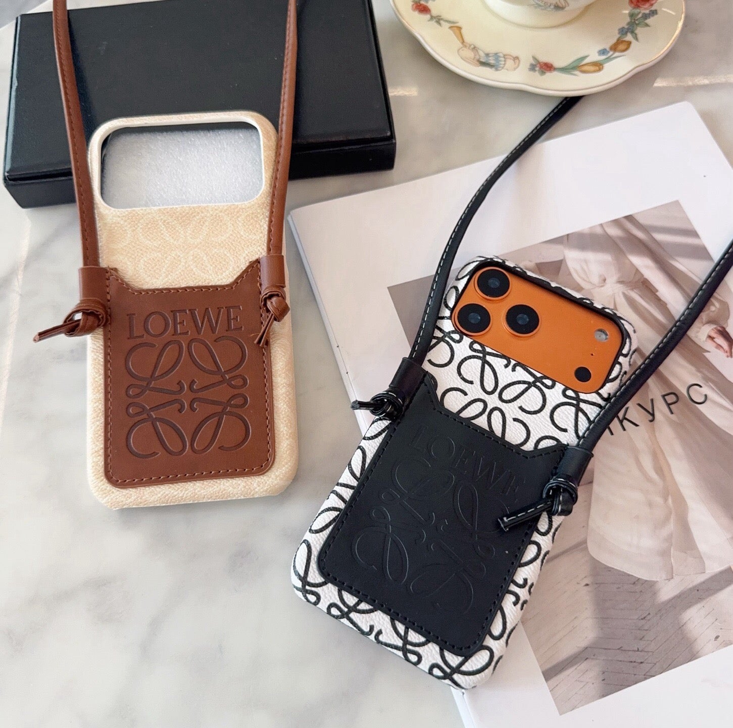 Loewe Crossbody Card Holder And Phone Case 397220