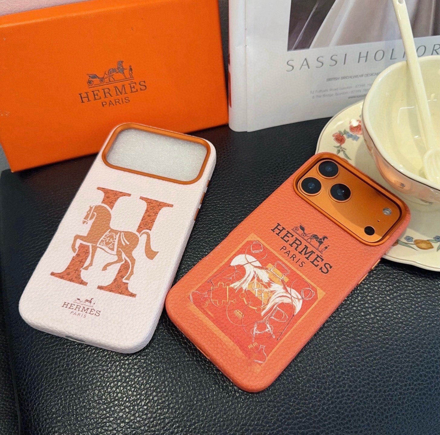 Hermes "HERMÈS PARIS" logo Phone Case 398662