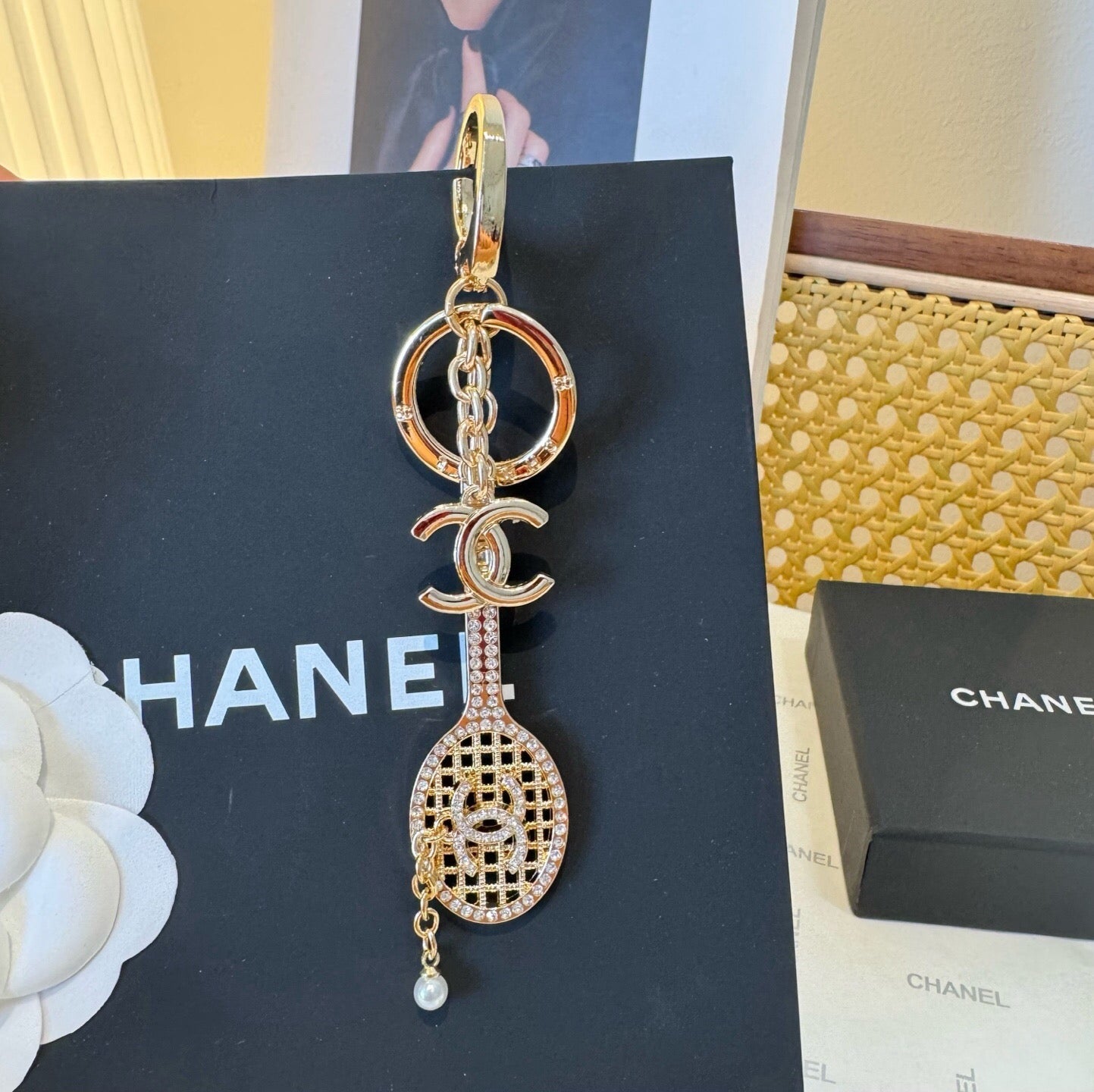 Chanel Tennis Racket Charm 415598