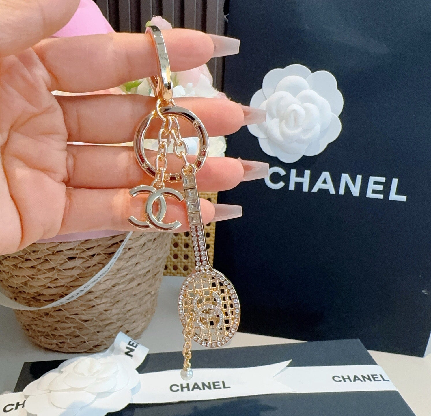 Chanel Tennis Racket Charm 415598