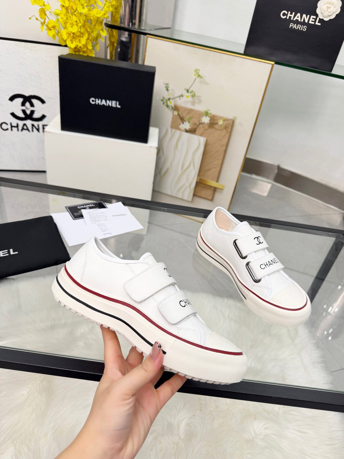 Chanel 2026 Low-Top Sneakers Leather Wool 191144