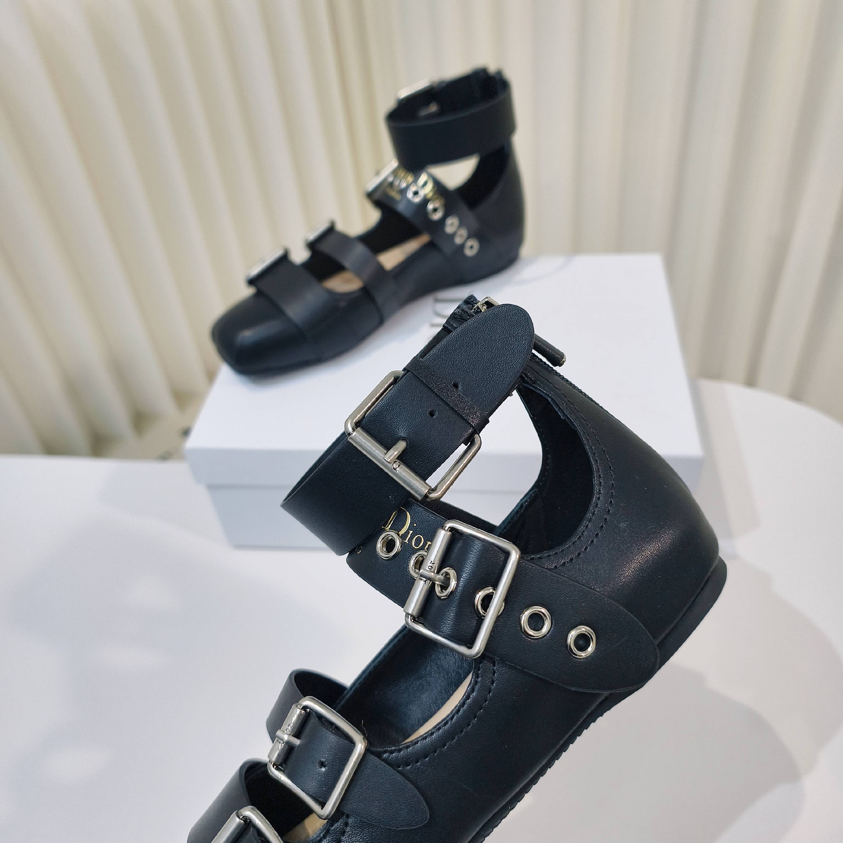 Dior 2026 Ankle Strap Ballet Flat Suede Calfskin 927876