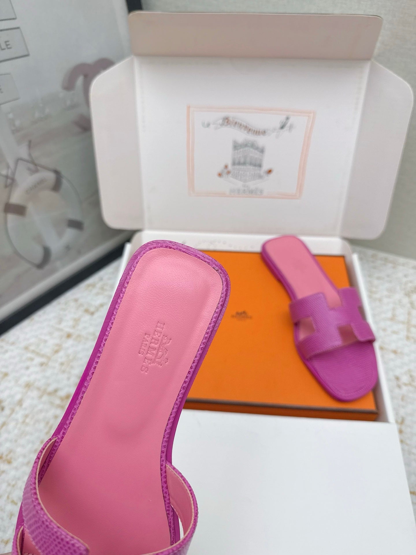 HM 26ss Oran Sandals Purple Cowhide 625044