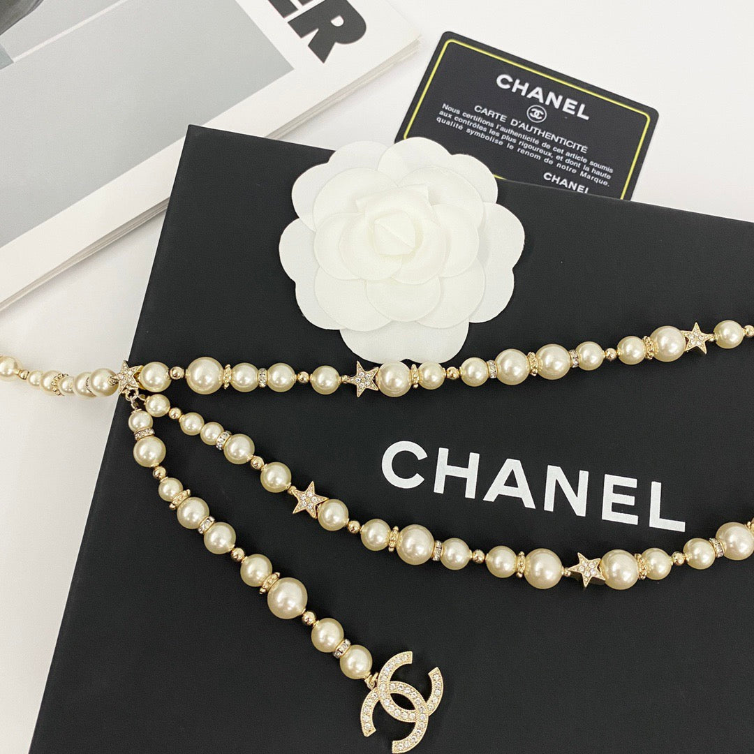 Chanel 2026 Star Pearl Gold Waist Chain Belt 207010