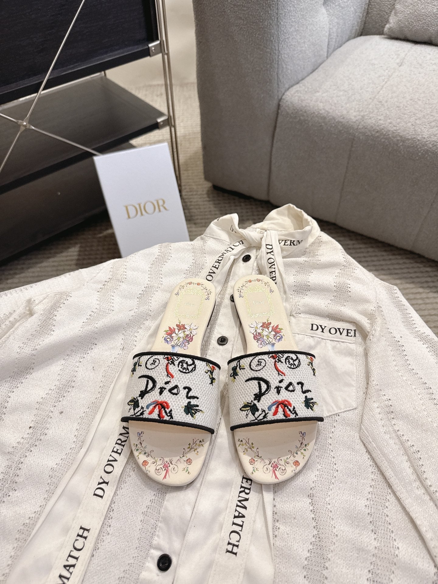Dior 2026 Dway Slide Sandals Canvas 932089