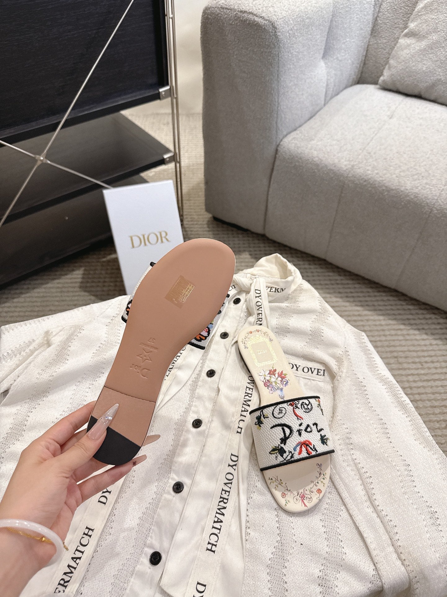 Dior 2026 Dway Slide Sandals Canvas 932089