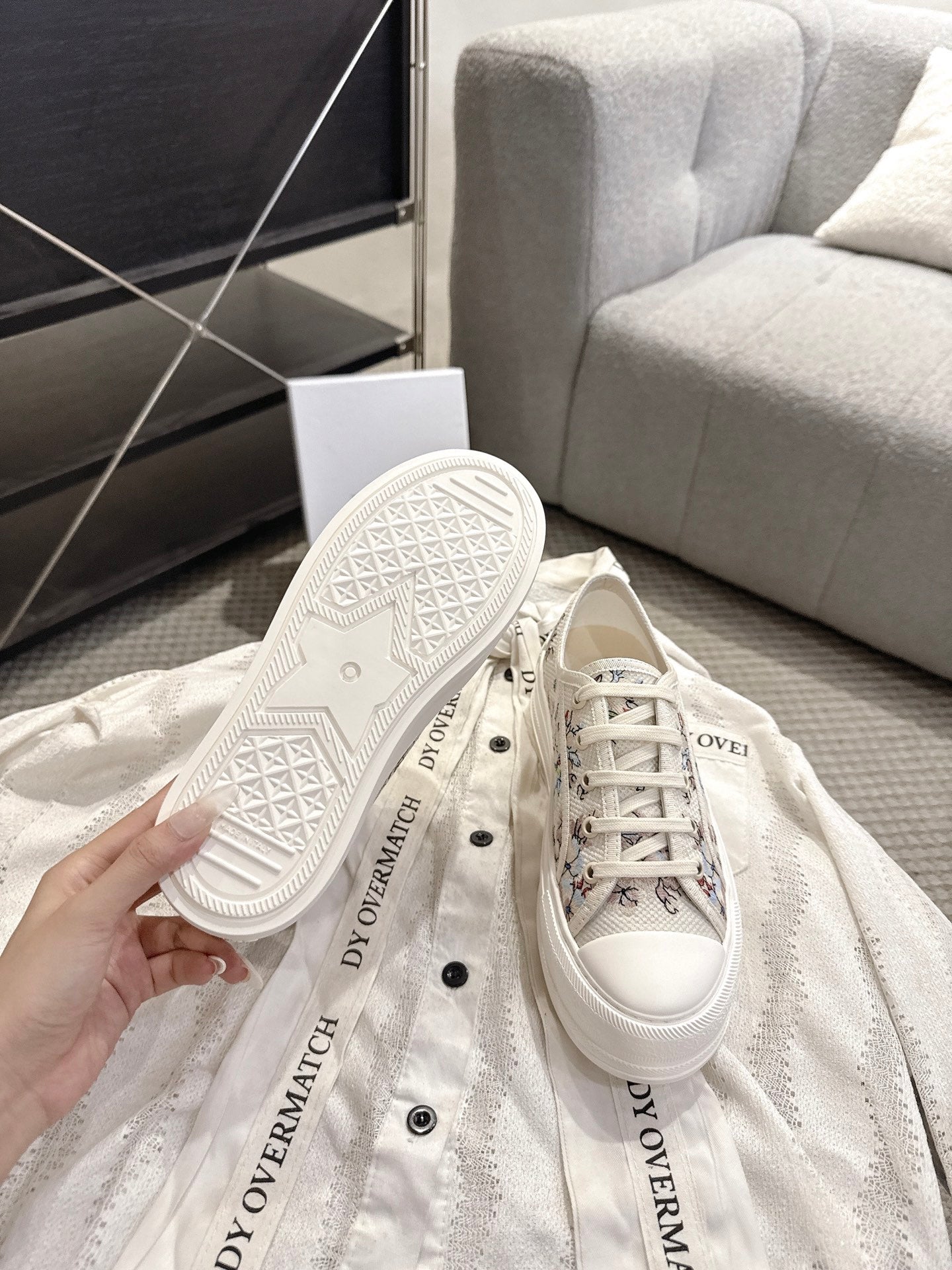 Dior 2026 Embroidered Platform Sneaker Canvas 932124