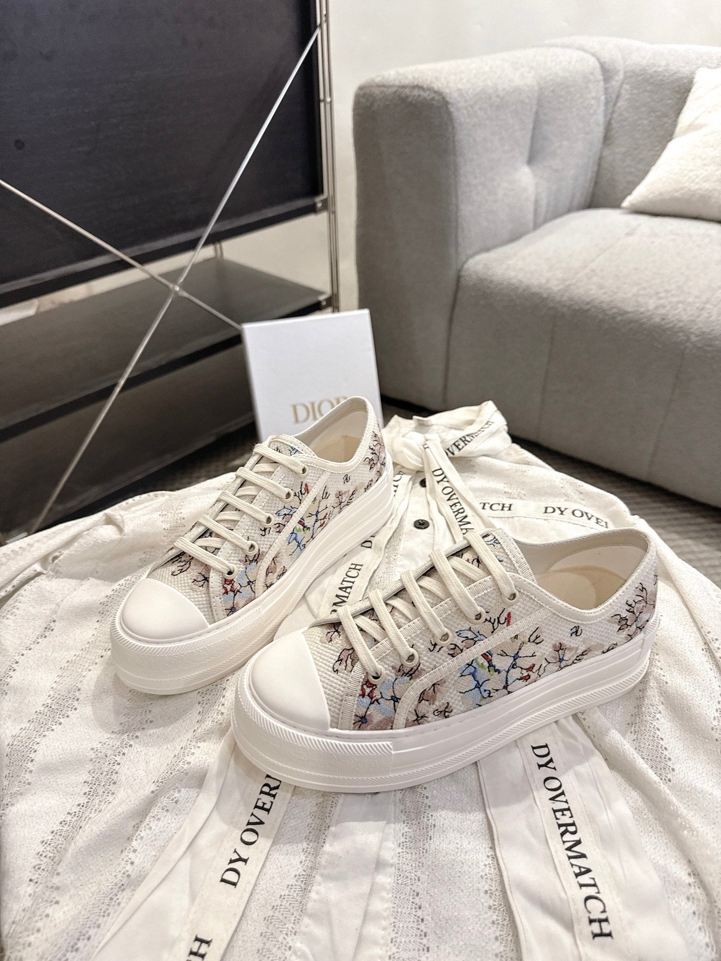 Dior 2026 Embroidered Platform Sneaker Canvas 932124