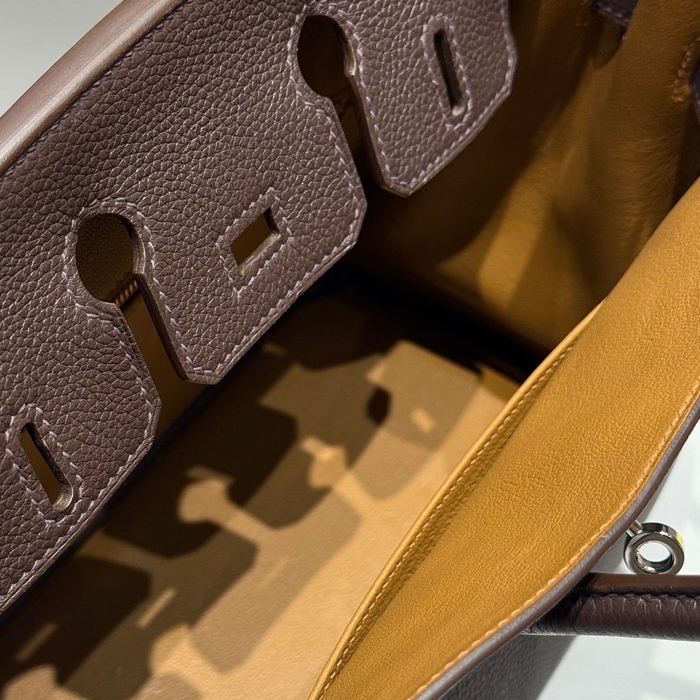 HM BIRKIN 25CM CAFE TOGO LEATHER SILVER HARDWARE 237502