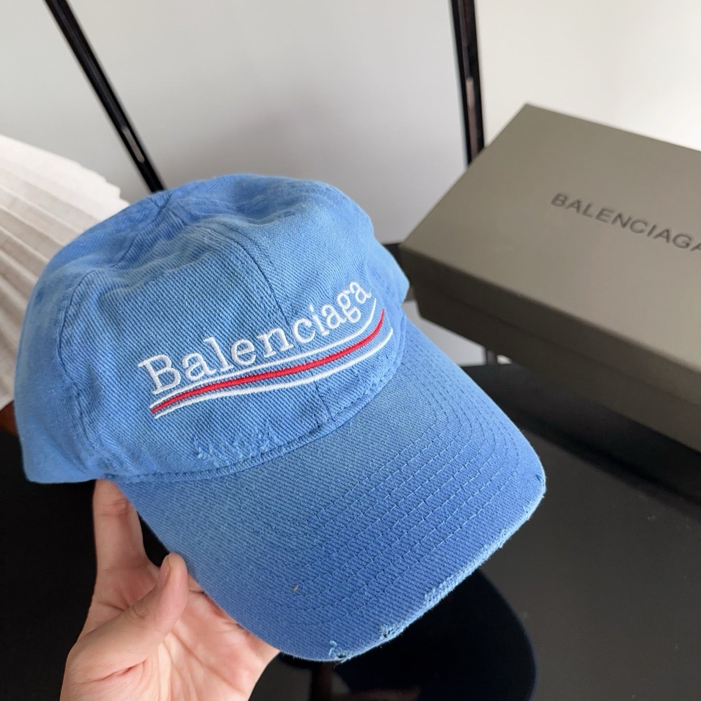 Balenciaga Baseball Cap with Embroidered Letters 412862
