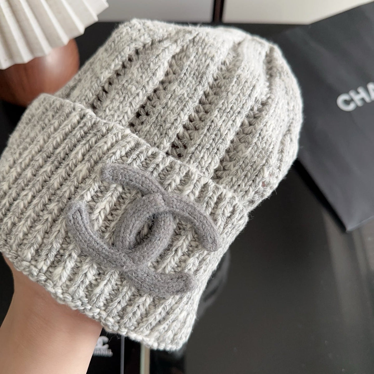Chanel Wool Beanie Hat 512769