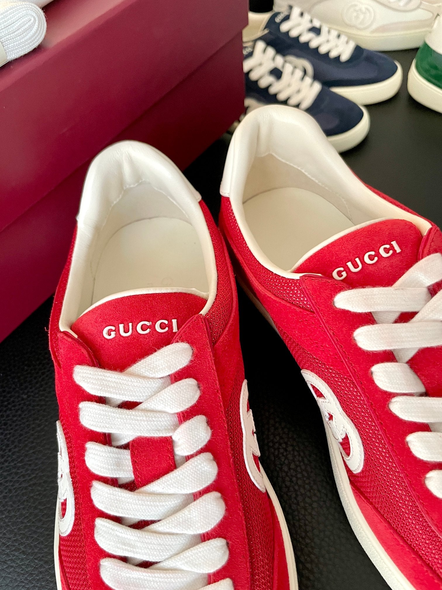 GG 26 Sneaker Red Suede Sheepskin 632808