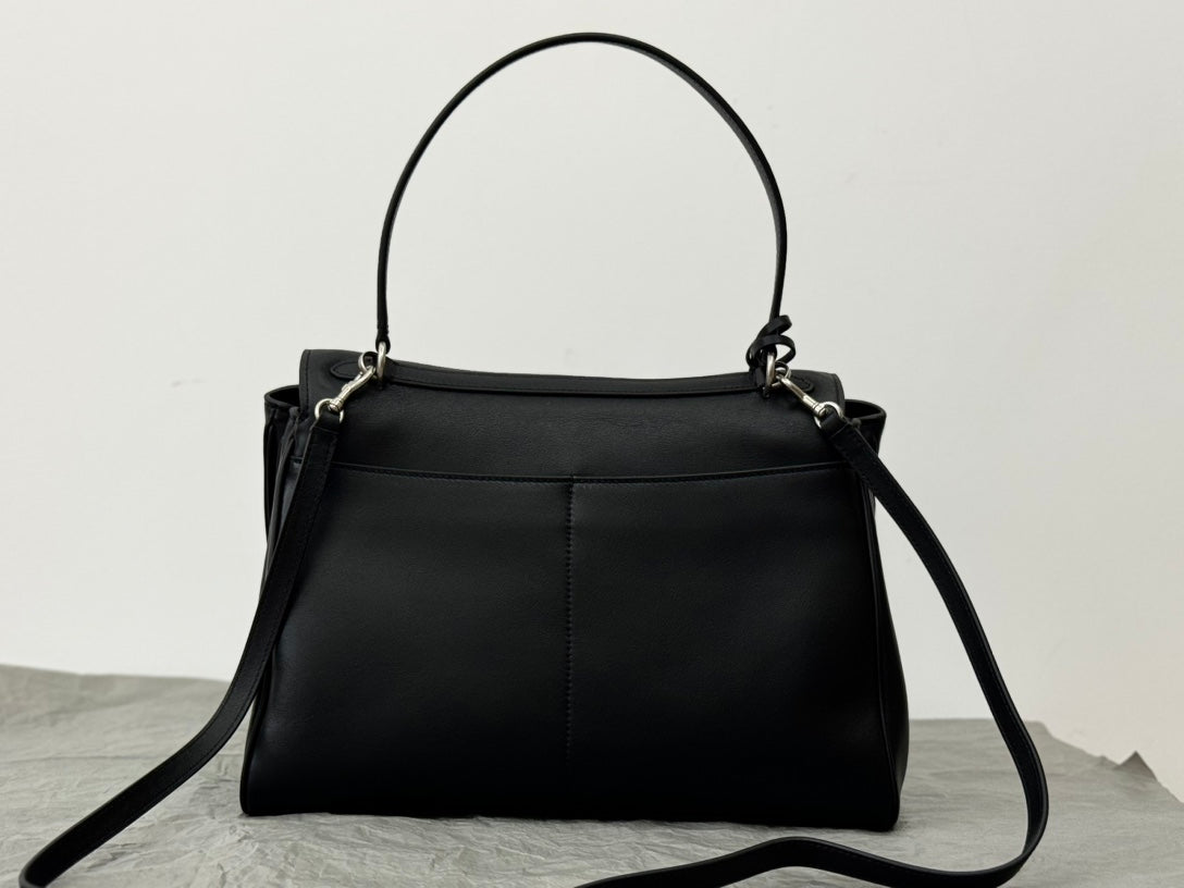 Balenciaga Medium Rodeo Bag 35 Black Calfskin Sliver Hardware