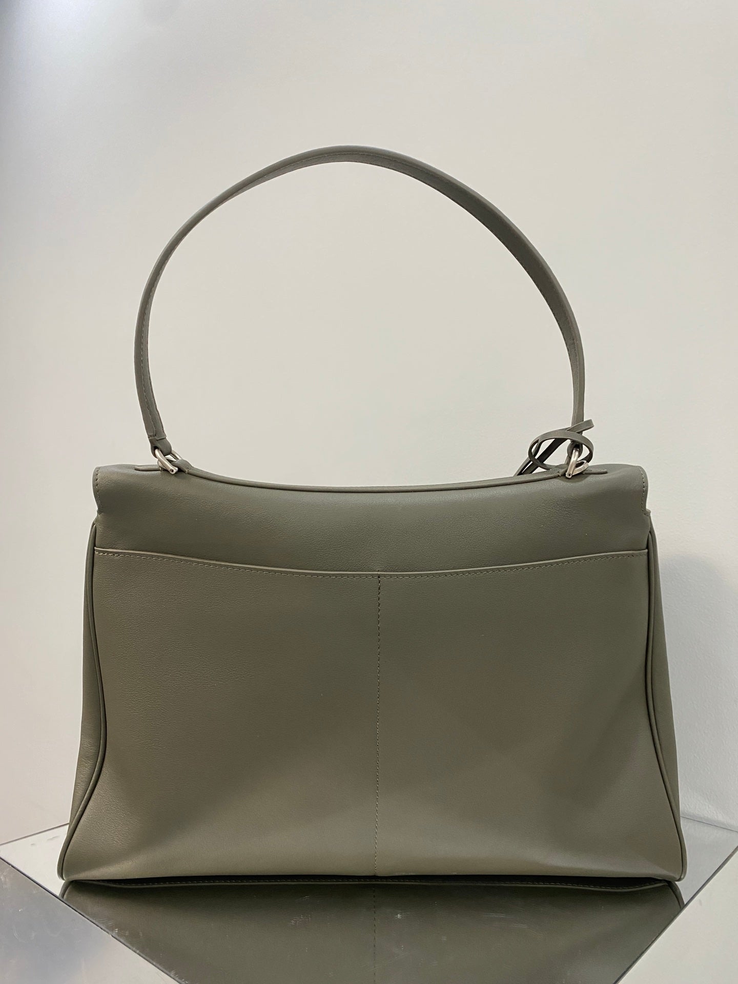 Balenciaga Large Rodeo Bag 40 Olive Green Caflskin Sliver Hardware