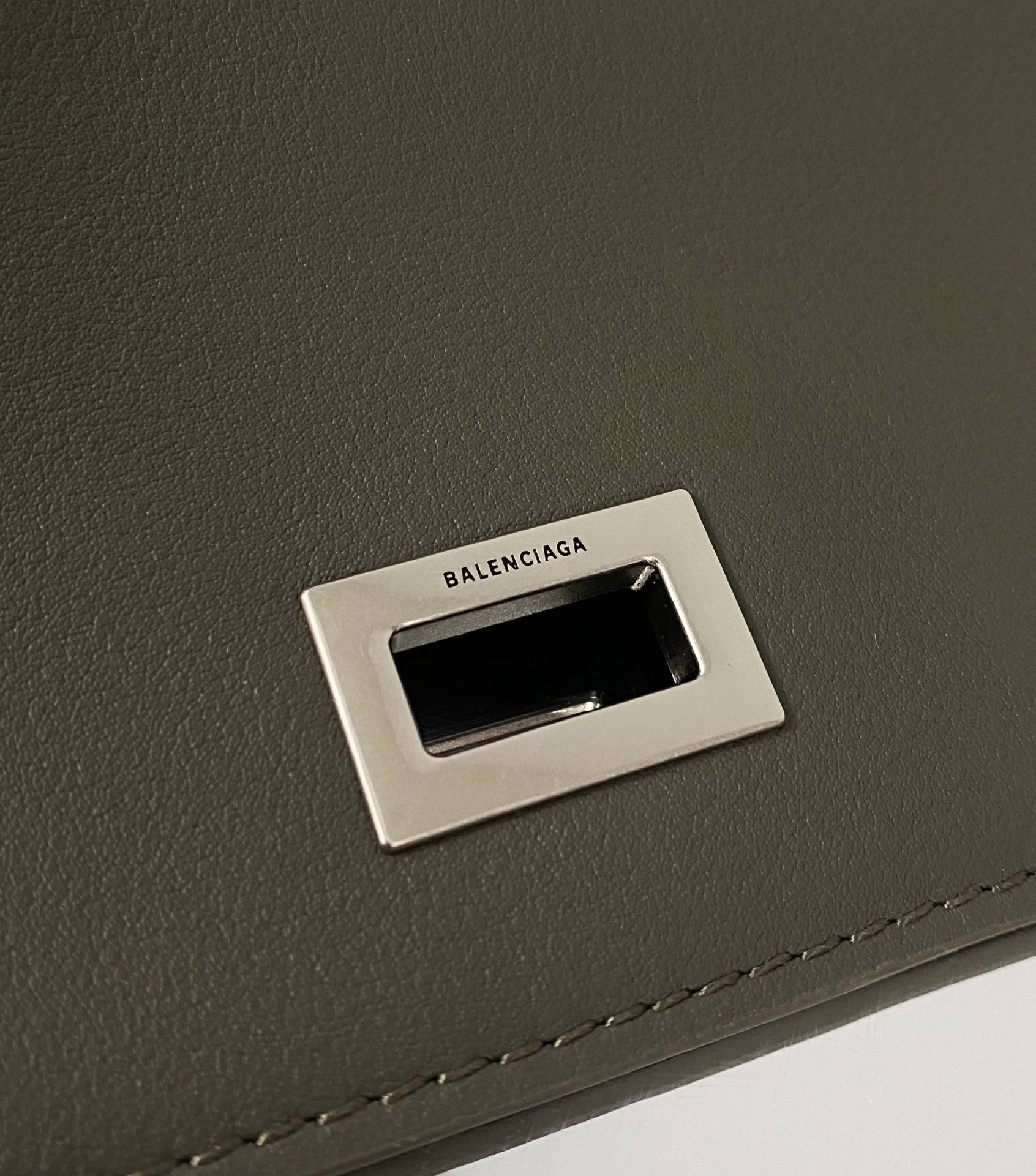 Balenciaga Large Rodeo Bag 40 Olive Green Caflskin Sliver Hardware