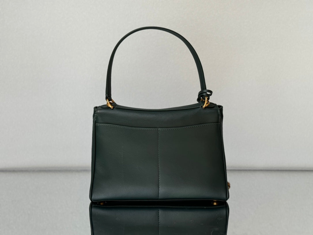 Balenciaga Small Bag 29 Dark Green Calfskin Gold Hardware