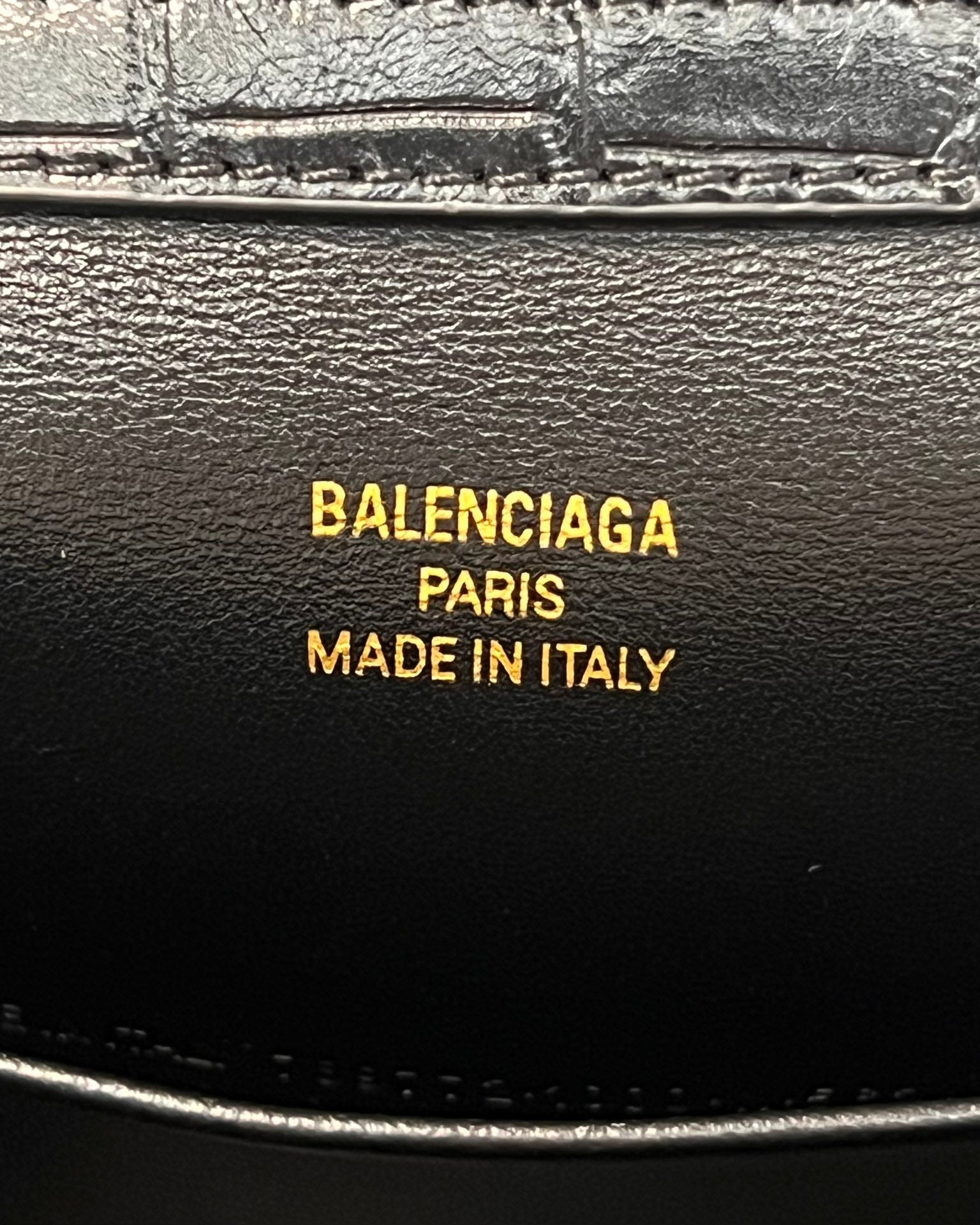 Balenciaga Small Rodeo Bag 29 Black Crocodile Skin Gold Hardware