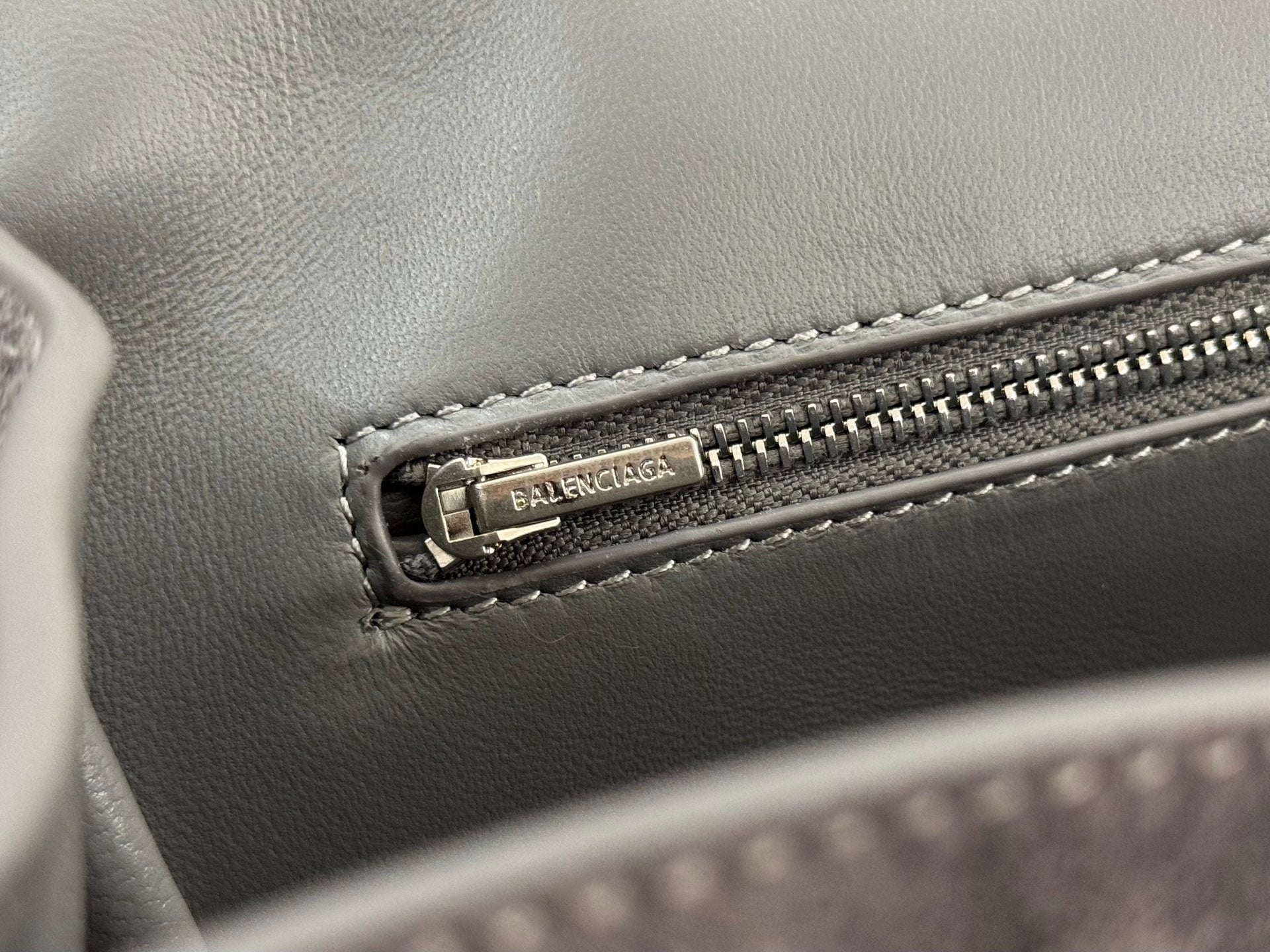 Balenciaga Medium Bag 35 Gray Suede Sliver Hardware