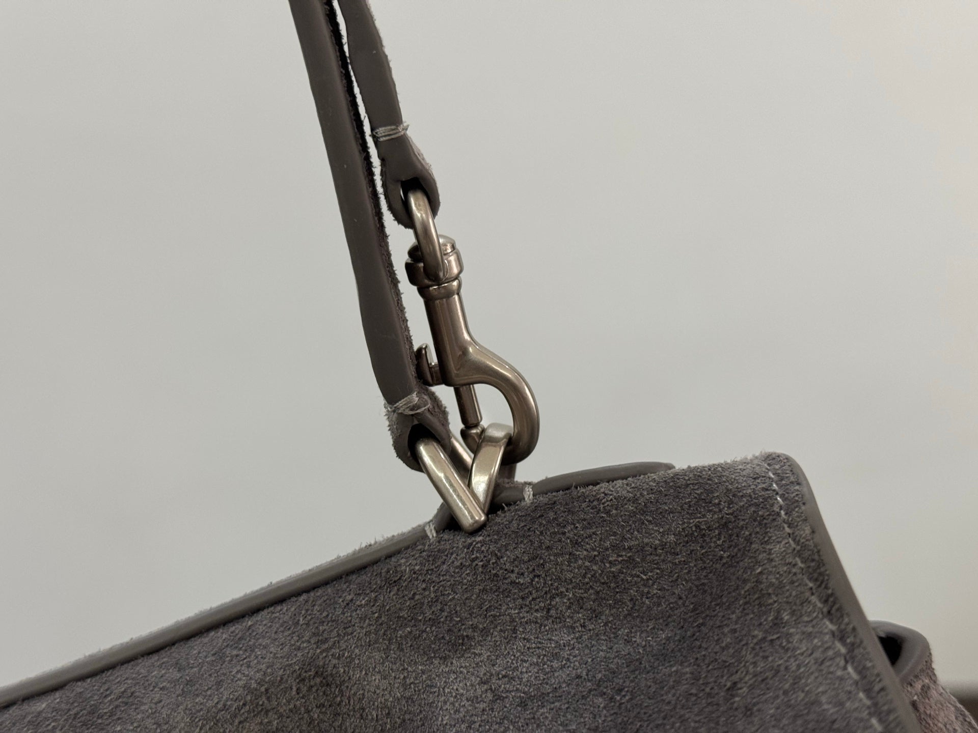 Balenciaga Medium Bag 35 Gray Suede Sliver Hardware