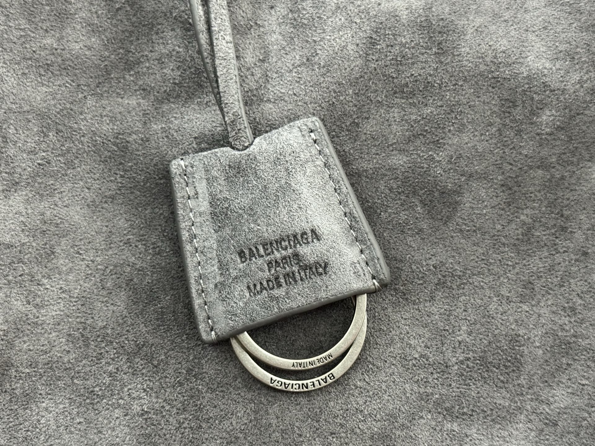 Balenciaga Medium Bag 35 Gray Suede Sliver Hardware