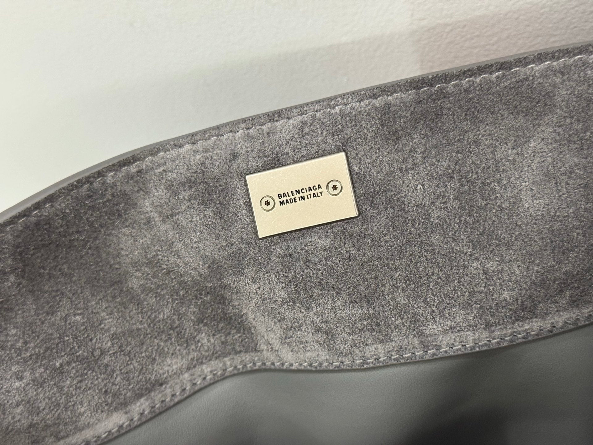 Balenciaga Medium Bag 35 Gray Suede Sliver Hardware