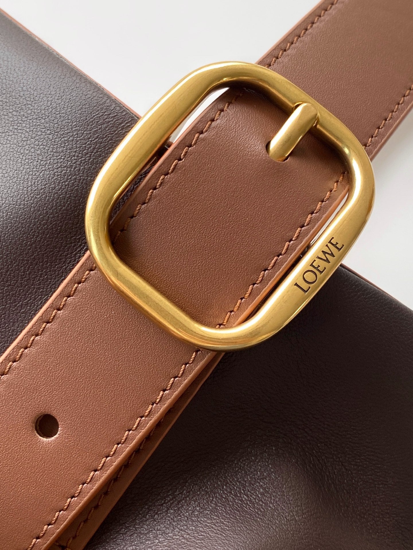 Loewe Draped Handbag 30 Brown Lambskin 280532