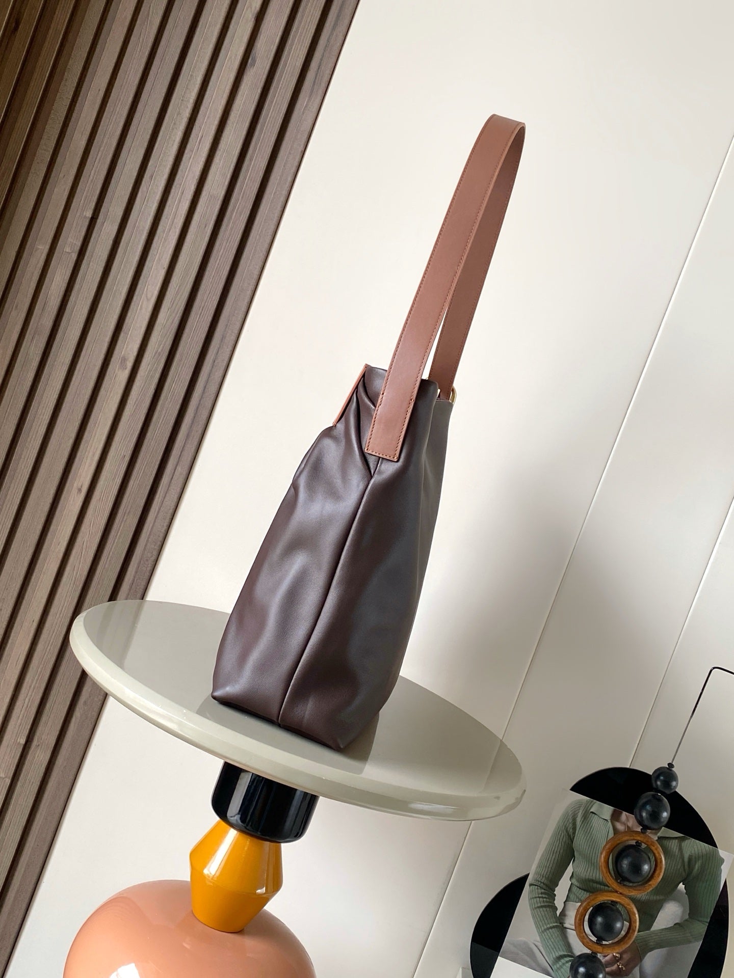 Loewe Draped Handbag 30 Brown Lambskin 280532