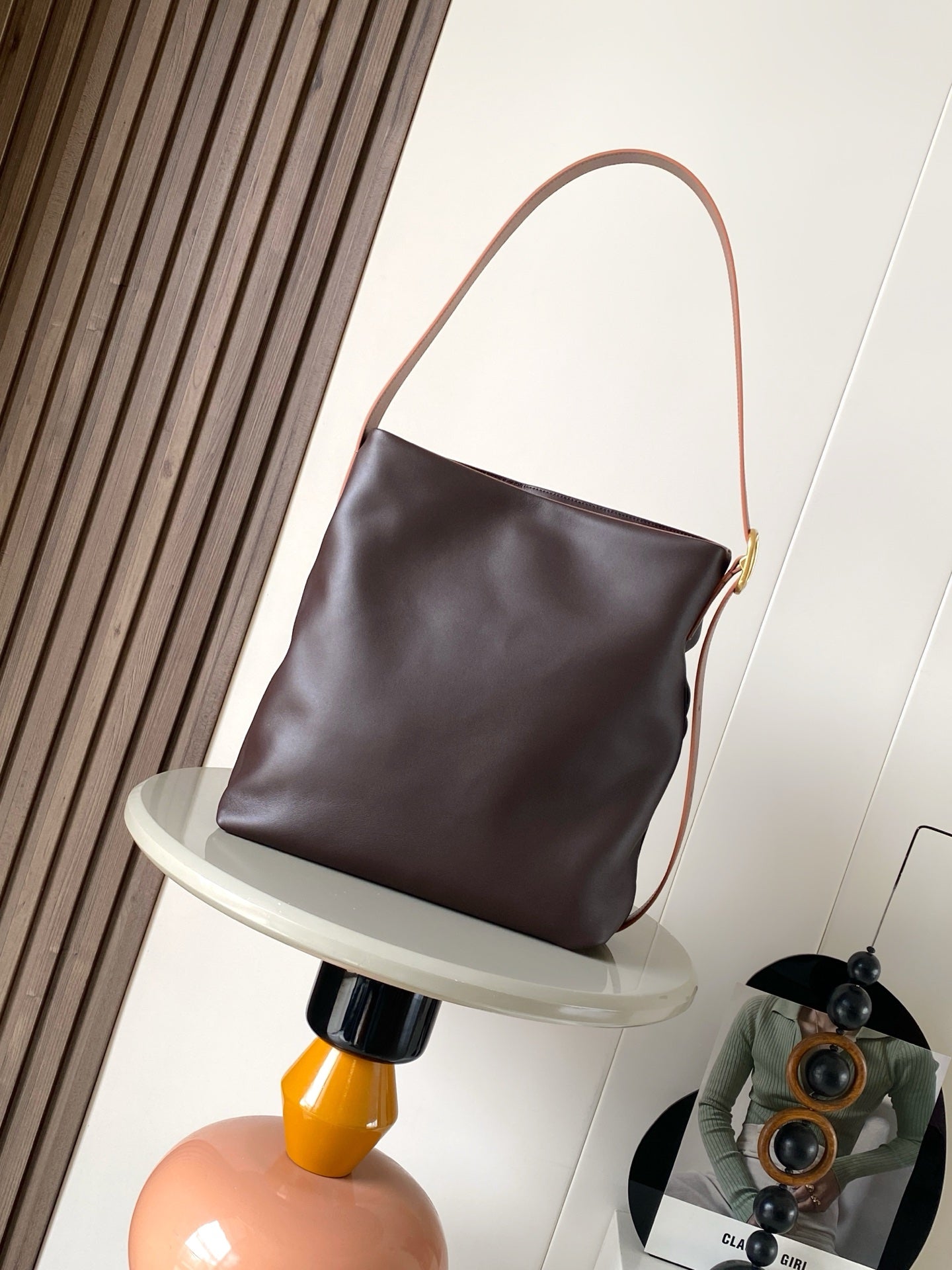 Loewe Draped Handbag 30 Brown Lambskin 280532