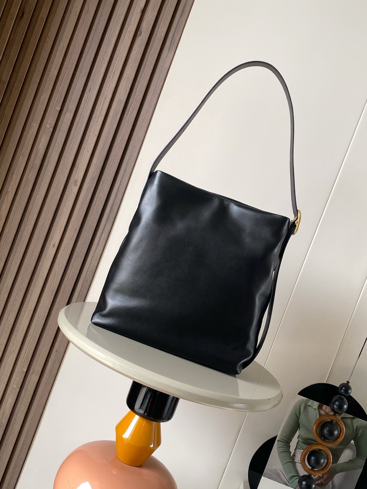 Loewe Draped Handbag 30 Black Lambskin 280534