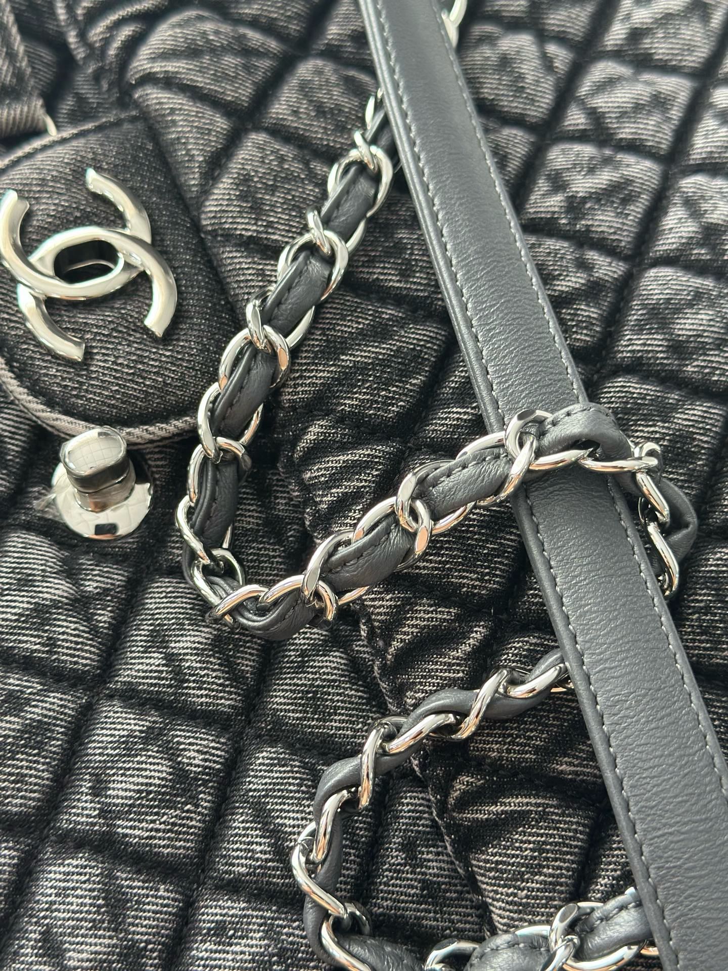 Chanel 2026 Quilted Denimpressions Flap Bag Denim Leather