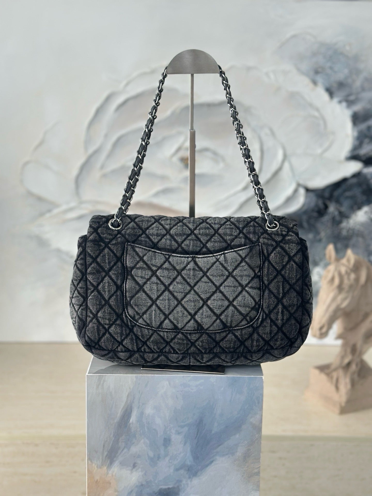 Chanel 2026 Quilted Denimpressions Flap Bag Denim Leather