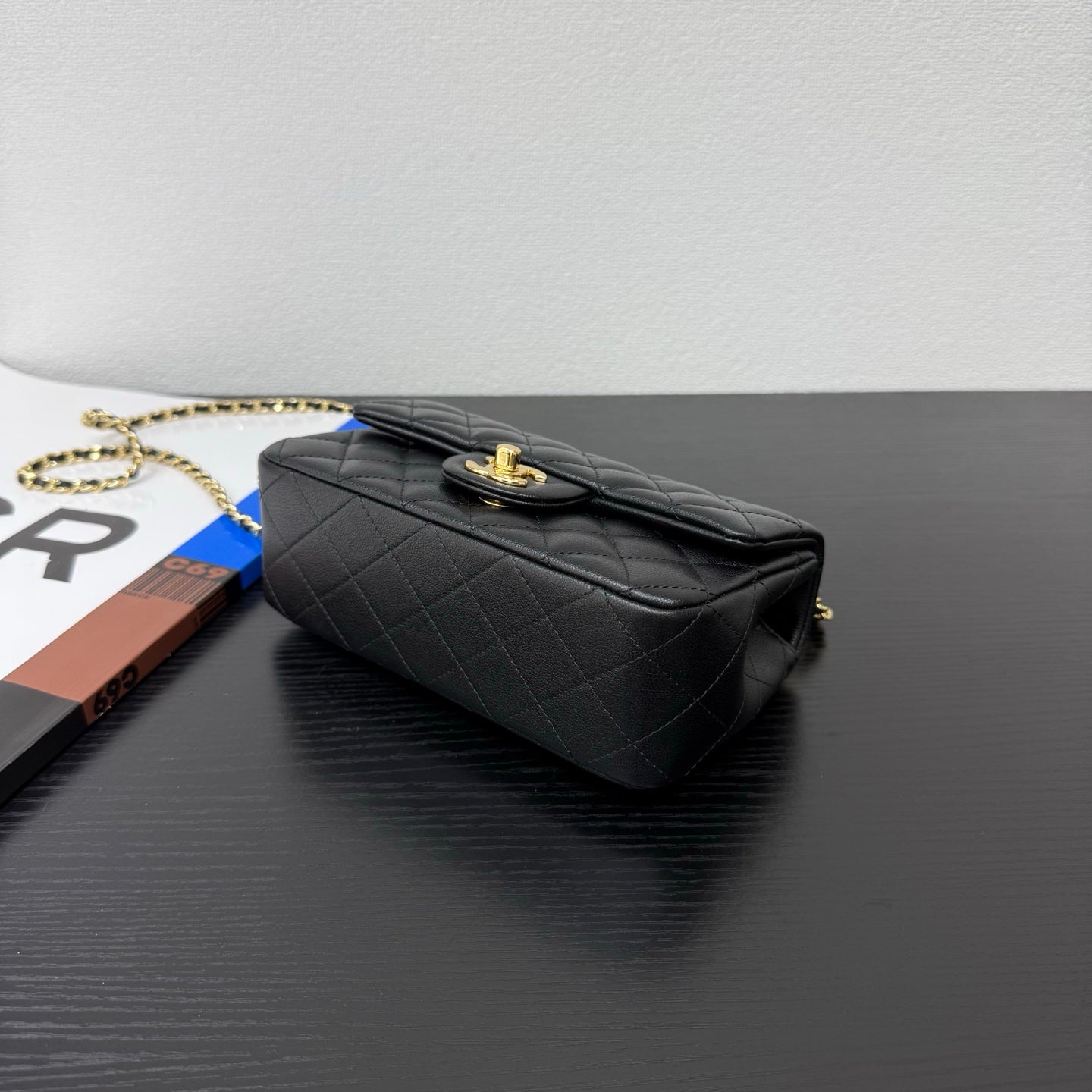 Chanel 2026 Top Handle Flap Bag 20cm with Squirrel Charm Black Calfskin