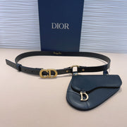 Saddle Removable Pouch Black Calfskin 20mm Belt