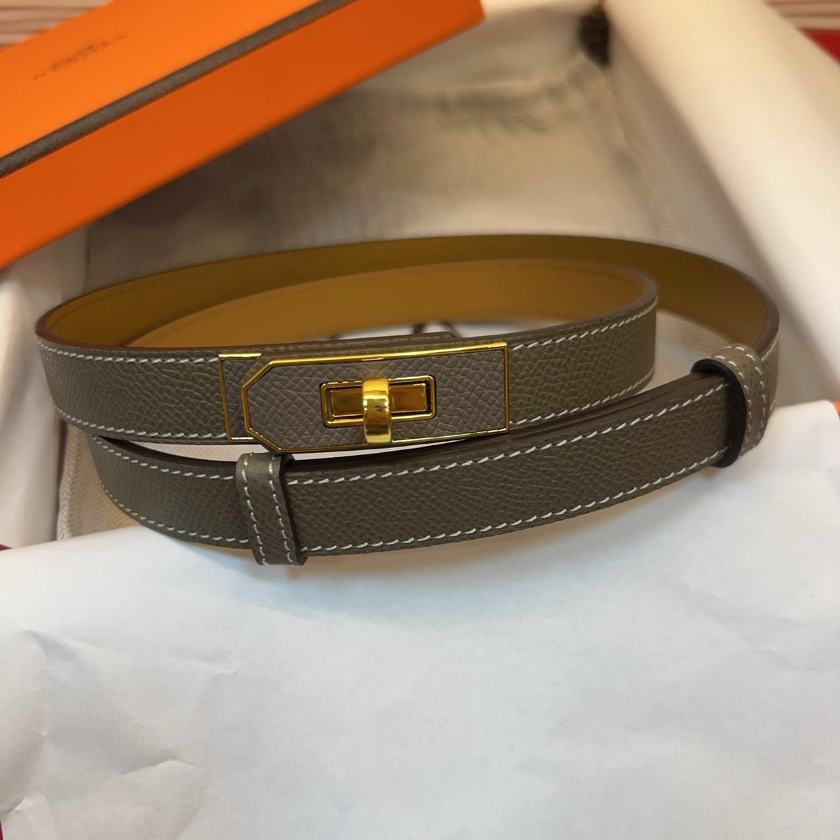 Hermes 2026 Kelly 18 Belt Epsom Calfskin 212464