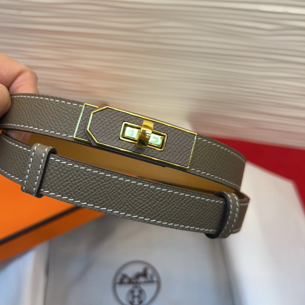 Hermes 2026 Kelly 18 Belt Epsom Calfskin 212464
