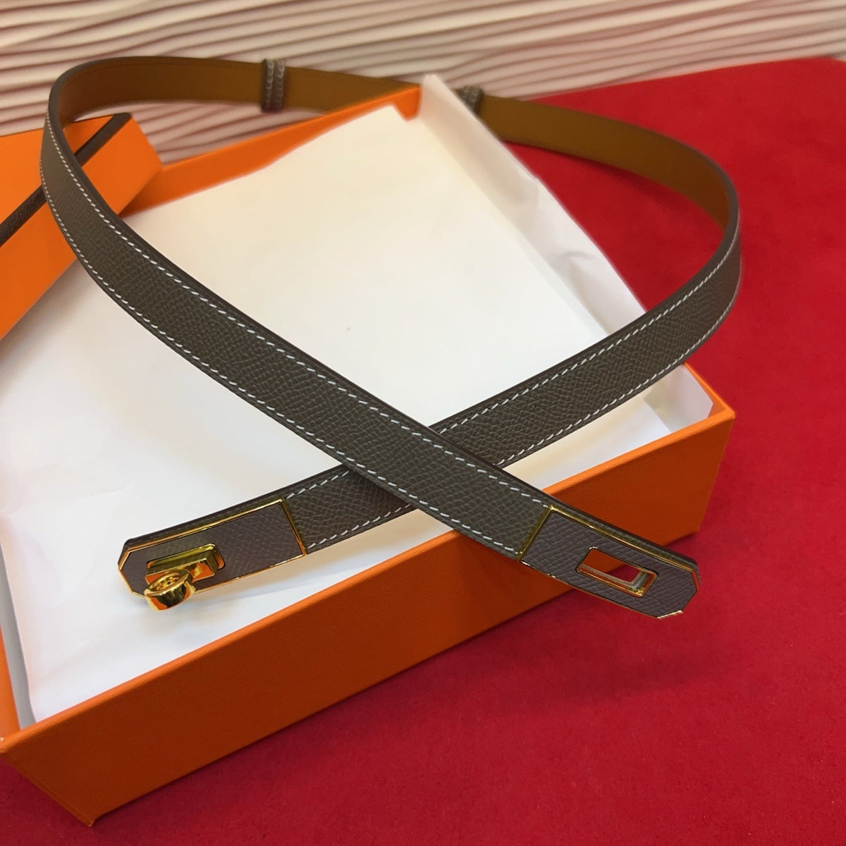 Hermes 2026 Kelly 18 Belt Epsom Calfskin 212464