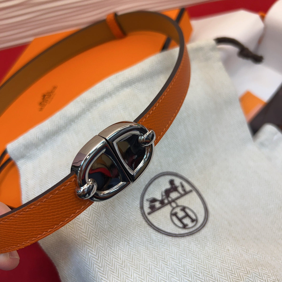 Hermes 2026 Chaine Ancre Belt 18mm Epsom leather 212454