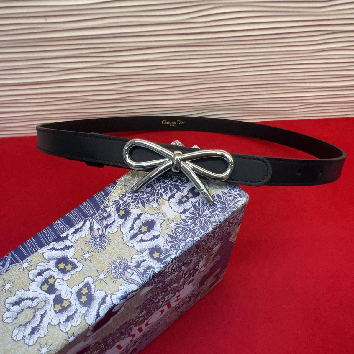 Dior 2026 Le Nœud De Silver Buckle Belt 20mm Calfskin