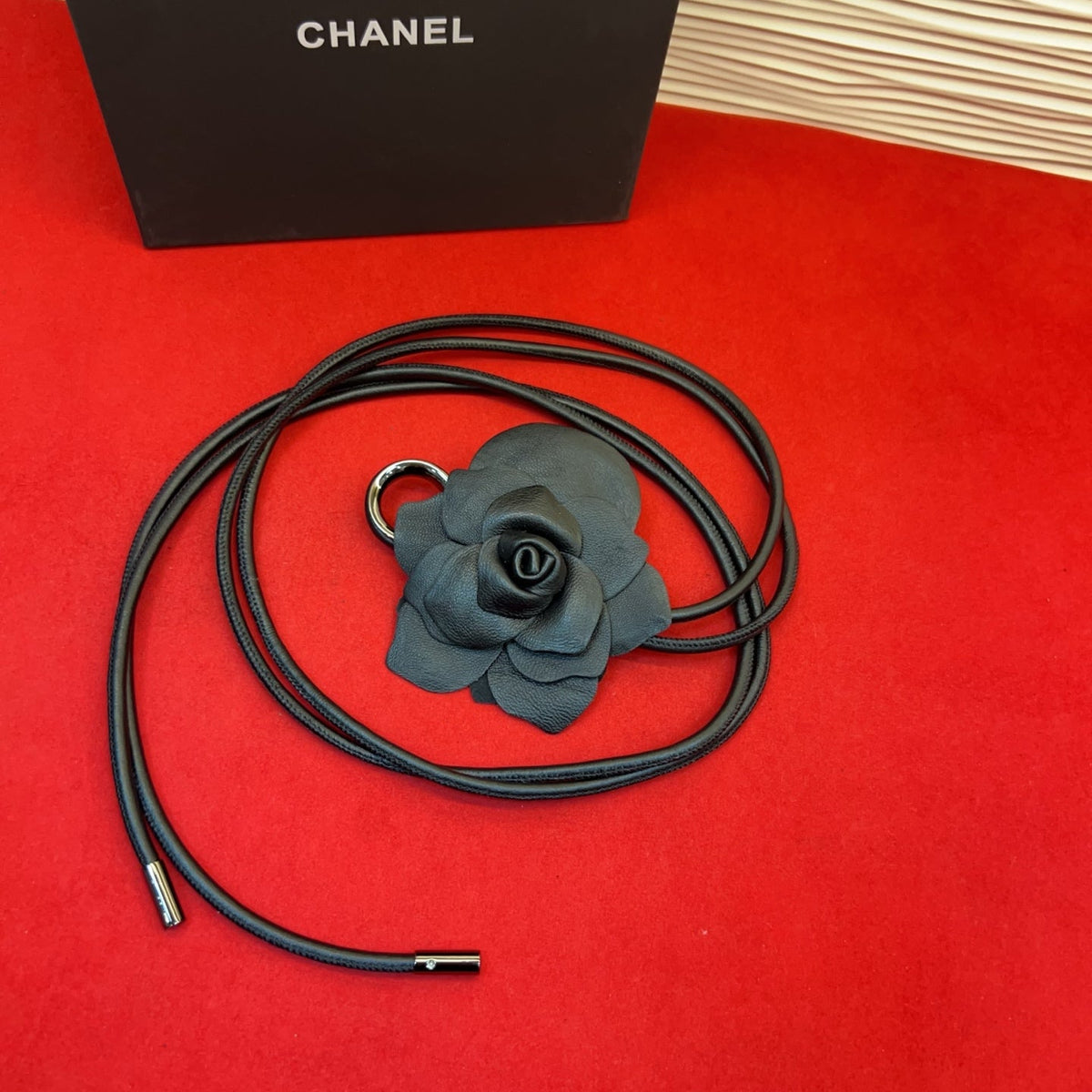 Chanel 2026 Camellia Flower Belt Leather 217065
