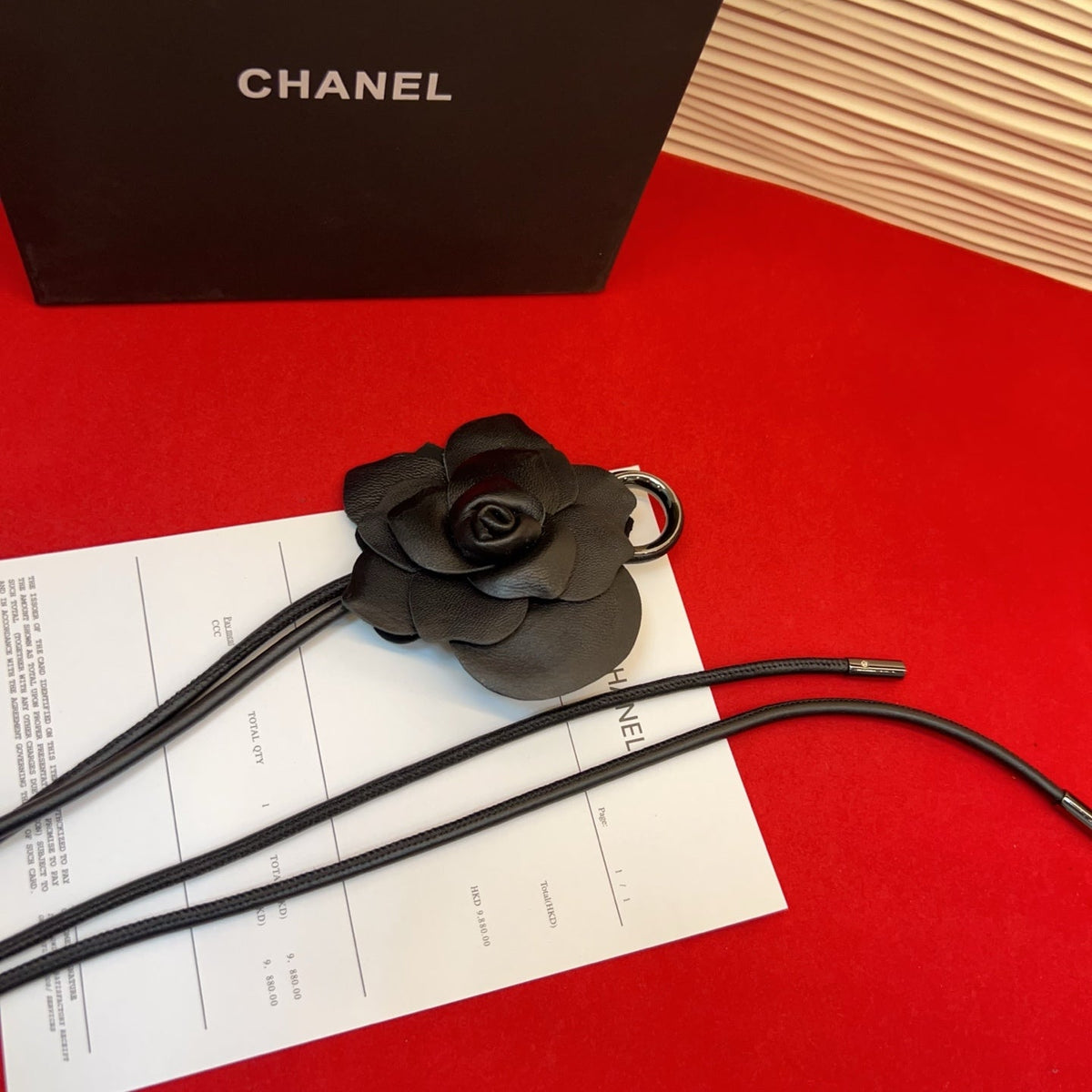Chanel 2026 Camellia Flower Belt Leather 217065