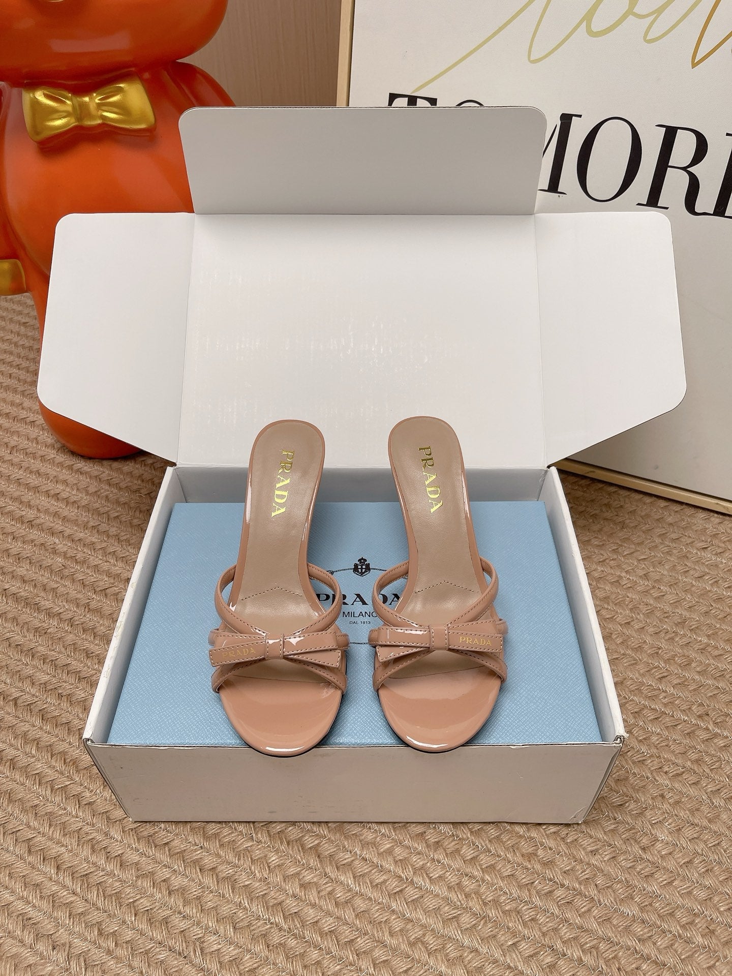Prada 2026 Sandal 50mm Glossy Leather 854427