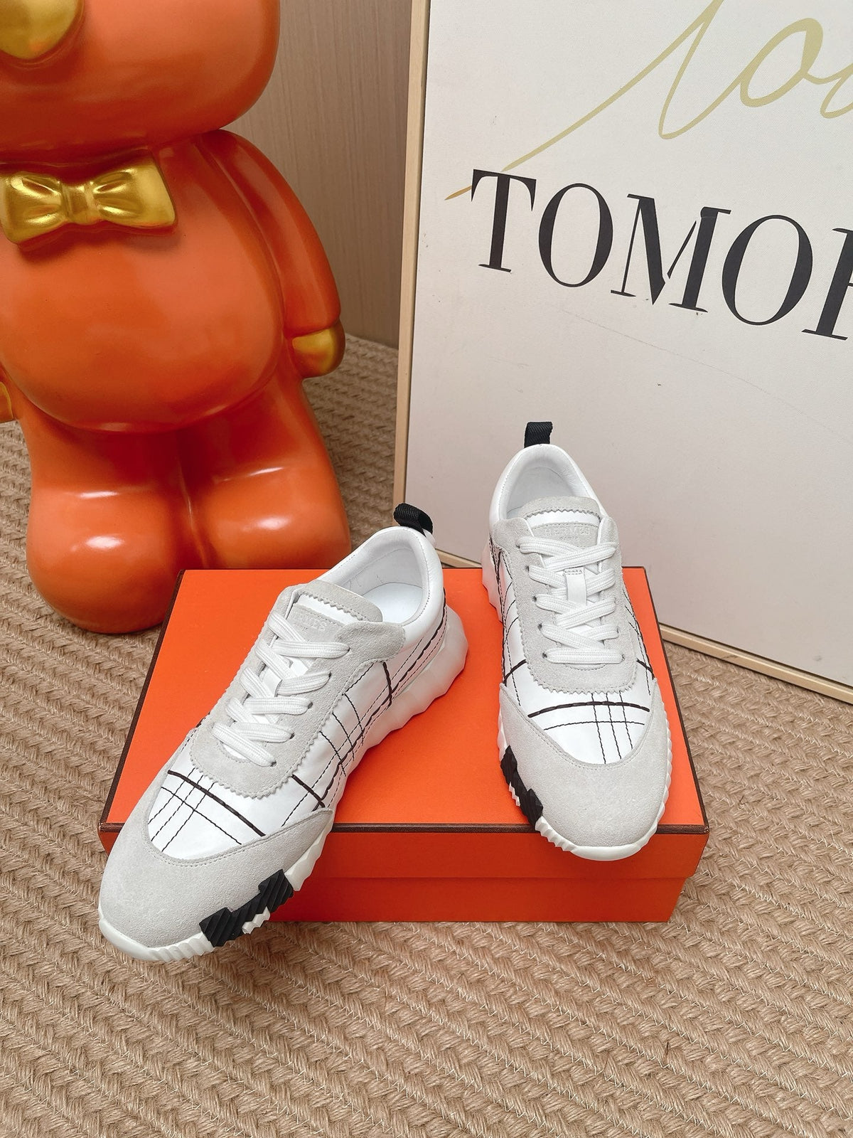 HM 2026 Women Bouncing Sneakers Suede Calfskin 854501