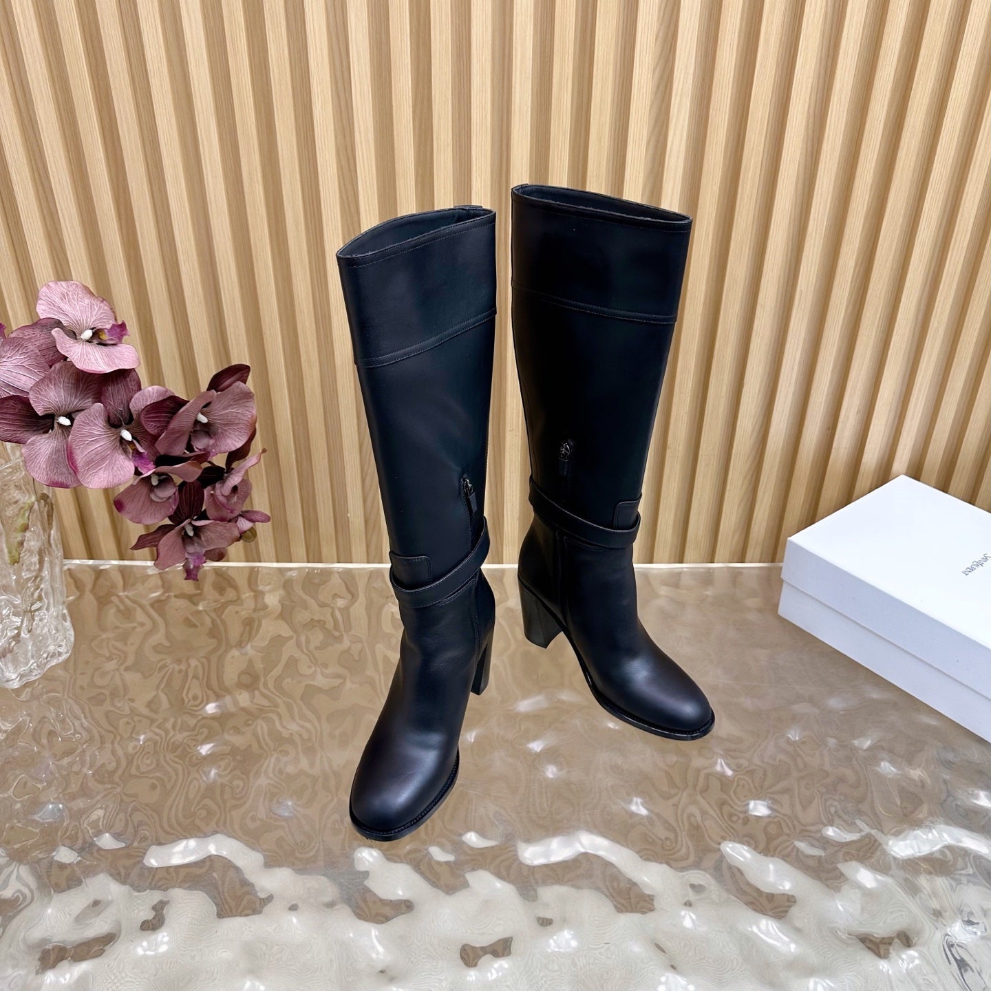 Dior 2026 D-Town Heeled Boots 80mm Suede Calfskin 956000